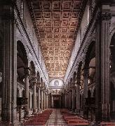 BRUNELLESCHI, Filippo The nave of the church oil painting artist